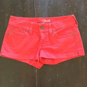 Guess jeans red shorts
